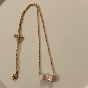 🎀Kate spade pink enamel bow necklace.